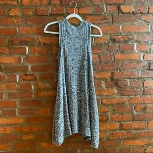 Anthro Mock Neck Sleeveless Gray Knit Dress